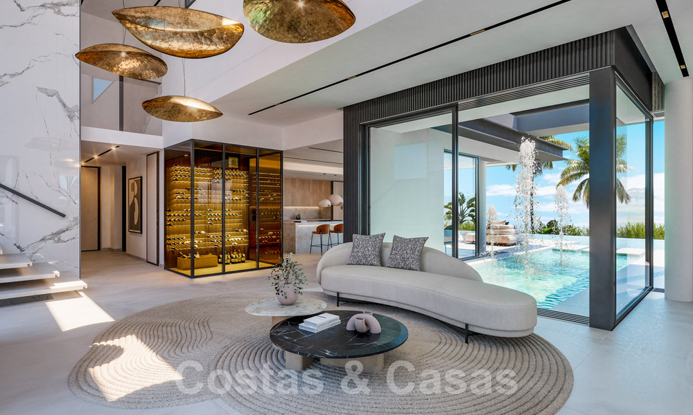 2 Majestuosas villas de diseño con arquitectura de vanguardia en venta con vistas panorámicas al mar en Marbella - Benahavis 57970