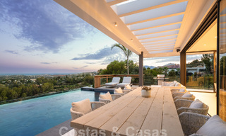 Prestigiosa y moderna villa de lujo en venta con impresionantes vistas al mar en urbanización cerrada en Marbella - Benahavis 58694 