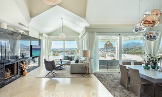 Villa de lujo mediterránea con vistas panorámicas al mar en venta en el valle del golf de Nueva Andalucia en Marbella 59123 