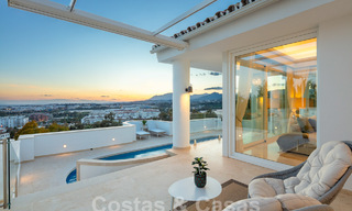 Villa de lujo mediterránea con vistas panorámicas al mar en venta en el valle del golf de Nueva Andalucia en Marbella 59134 
