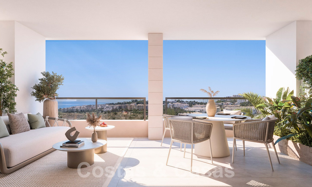 Apartamentos modernos en primera línea de golf con vistas al mar en venta en Mijas - Costa del Sol 59479