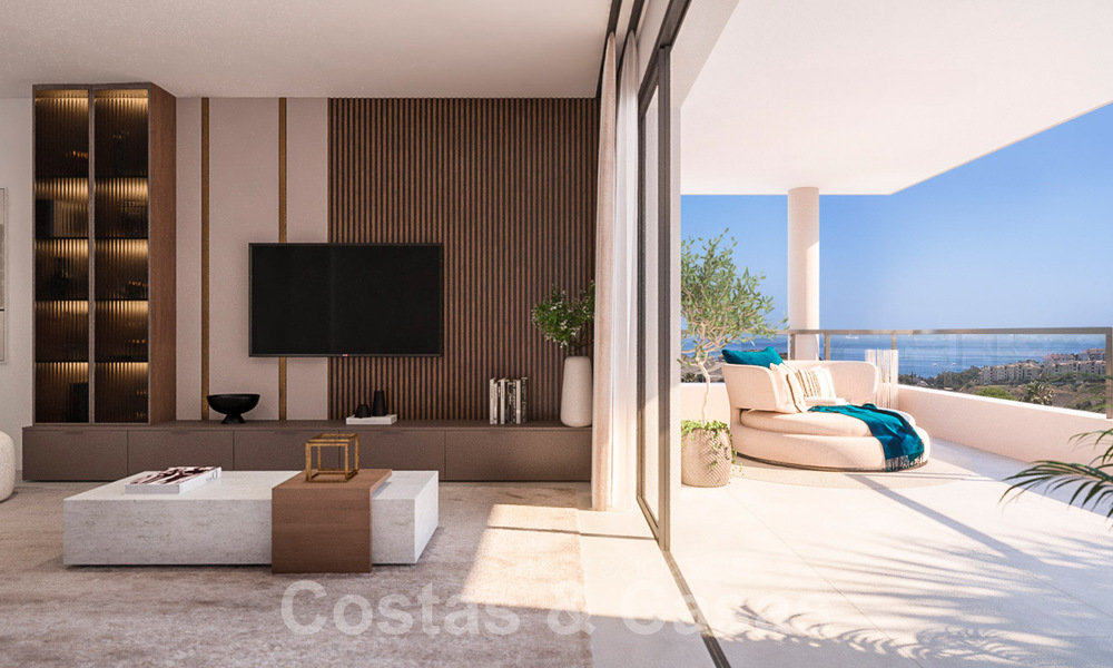 Apartamentos modernos en primera línea de golf con vistas al mar en venta en Mijas - Costa del Sol 59481