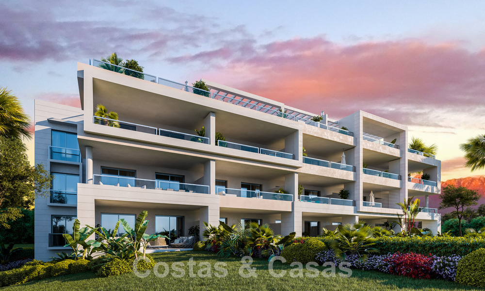 Apartamentos modernos en primera línea de golf con vistas al mar en venta en Mijas - Costa del Sol 59482