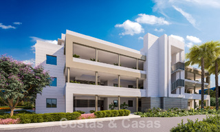 Apartamentos modernos en primera línea de golf con vistas al mar en venta en Mijas - Costa del Sol 59483 