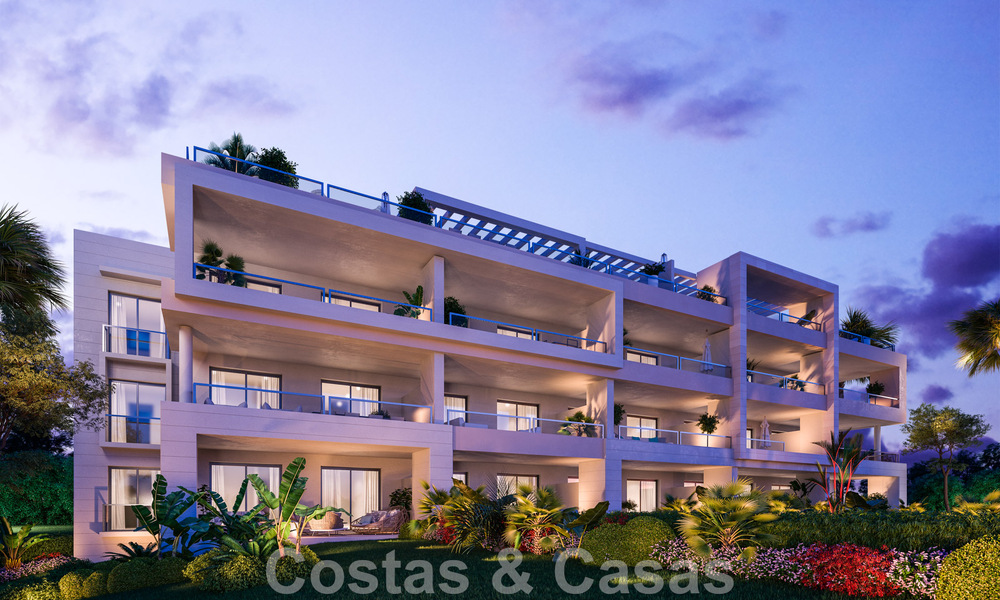 Apartamentos modernos en primera línea de golf con vistas al mar en venta en Mijas - Costa del Sol 59487