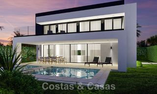 Villas ecológicas de nueva construcción en venta con vistas panorámicas al mar en Mijas, Costa del Sol 60046 