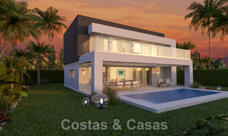 Villas ecológicas de nueva construcción en venta con vistas panorámicas al mar en Mijas, Costa del Sol 60050 