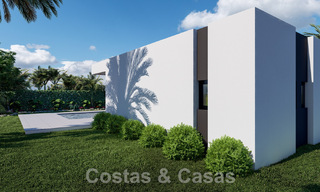 Villas ecológicas de nueva construcción en venta con vistas panorámicas al mar en Mijas, Costa del Sol 60059 