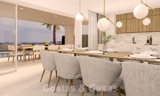 Villas ecológicas de nueva construcción en venta con vistas panorámicas al mar en Mijas, Costa del Sol 60063 