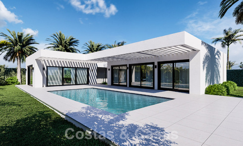 Villas ecológicas de nueva construcción en venta con vistas panorámicas al mar en Mijas, Costa del Sol 60066
