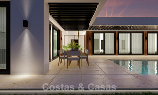 Villas ecológicas de nueva construcción en venta con vistas panorámicas al mar en Mijas, Costa del Sol 60072 