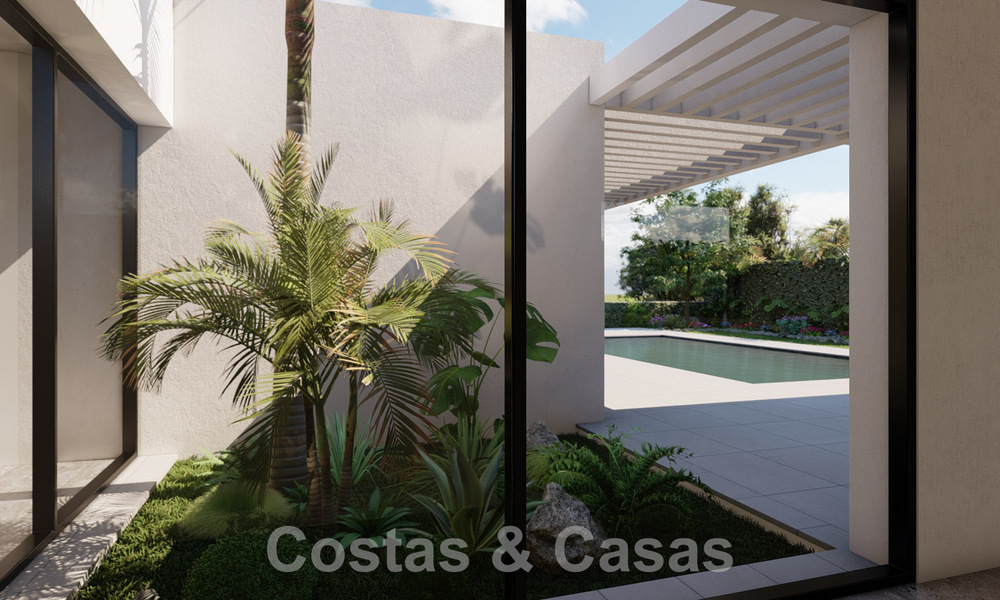 Villas ecológicas de nueva construcción en venta con vistas panorámicas al mar en Mijas, Costa del Sol 60073