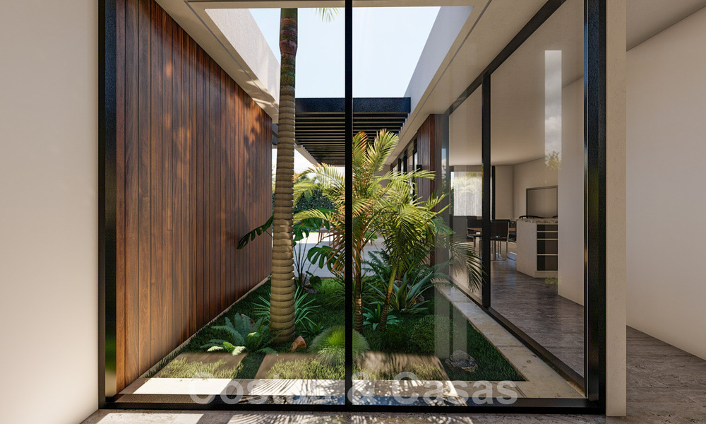 Villas ecológicas de nueva construcción en venta con vistas panorámicas al mar en Mijas, Costa del Sol 60076