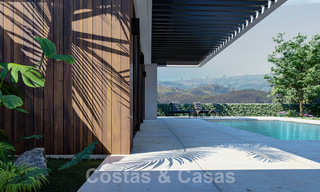 Villas ecológicas de nueva construcción en venta con vistas panorámicas al mar en Mijas, Costa del Sol 60077 