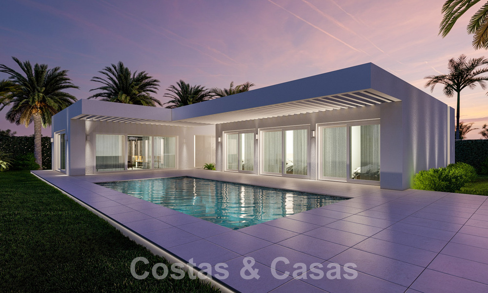 Villas ecológicas de nueva construcción en venta con vistas panorámicas al mar en Mijas, Costa del Sol 60081
