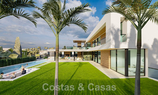 Nuevo proyecto con villa de lujo en venta, en zona residencial cerrada y segura a poca distancia de todos los servicios en Nueva Andalucia, Marbella 60848 