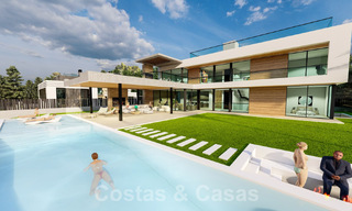 Nuevo proyecto con villa de lujo en venta, en zona residencial cerrada y segura a poca distancia de todos los servicios en Nueva Andalucia, Marbella 60850 