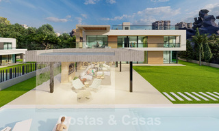 Nuevo proyecto con villa de lujo en venta, en zona residencial cerrada y segura a poca distancia de todos los servicios en Nueva Andalucia, Marbella 60857 
