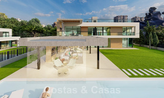 Nuevo proyecto con villa de lujo en venta, en zona residencial cerrada y segura a poca distancia de todos los servicios en Nueva Andalucia, Marbella 60857 