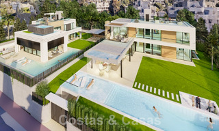 Nuevo proyecto con villa de lujo en venta, en zona residencial cerrada y segura a poca distancia de todos los servicios en Nueva Andalucia, Marbella 60864 