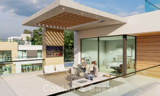 Nuevo proyecto con villa de lujo en venta, en zona residencial cerrada y segura a poca distancia de todos los servicios en Nueva Andalucia, Marbella 60868 