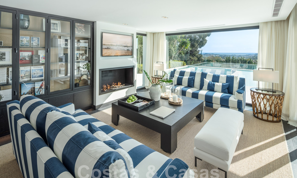 Espectacular villa de lujo en venta con vistas al mar en el valle del golf de Nueva Andalucía, Marbella 61090