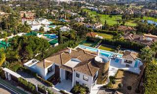 Espectacular villa de lujo en venta con vistas al mar en el valle del golf de Nueva Andalucía, Marbella 61097 
