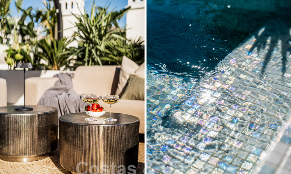 Ático reformado de calidad en venta con acogedora terraza y vistas al mar en Nueva Andalucia, Marbella 61137