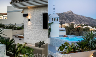 Ático reformado de calidad en venta con acogedora terraza y vistas al mar en Nueva Andalucia, Marbella 61139 