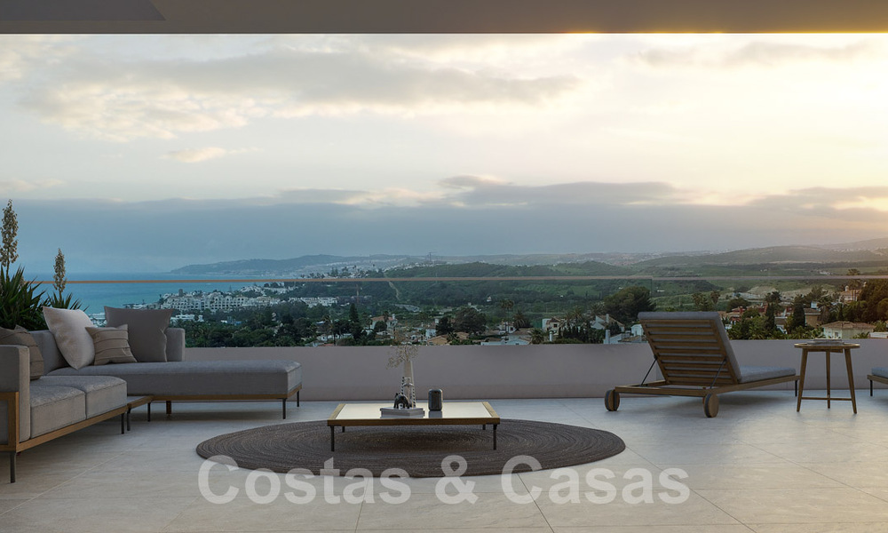 Nuevo proyecto de viviendas sostenibles en venta, con impresionantes vistas al mar, cerca del centro de Estepona 61297