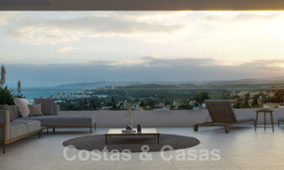 Nuevo proyecto de viviendas sostenibles en venta, con impresionantes vistas al mar, cerca del centro de Estepona 61297 