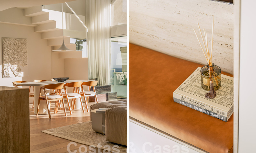 Impresionante ático reformado en venta con vistas panorámicas al golf y al mar en el corazón de Nueva Andalucía, Marbella 61829