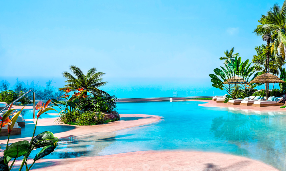 Nuevo complejo de apartamentos prestigioso en venta con vistas al Mediterráneo en Mijas Costa 62374