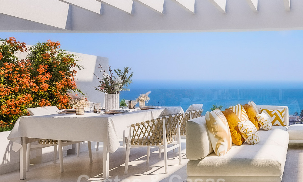 Nuevo complejo de apartamentos prestigioso en venta con vistas al Mediterráneo en Mijas Costa 62378