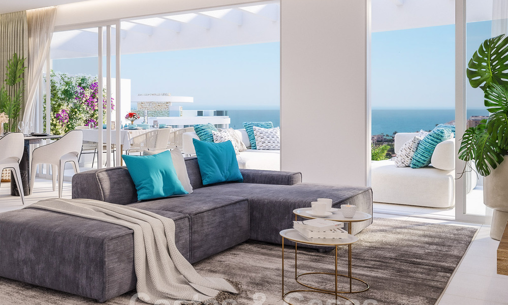 Nuevo complejo de apartamentos prestigioso en venta con vistas al Mediterráneo en Mijas Costa 62385