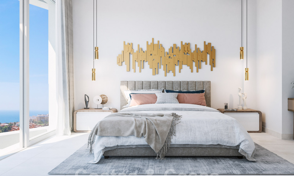 Nuevo complejo de apartamentos prestigioso en venta con vistas al Mediterráneo en Mijas Costa 62386