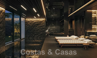 Parcela con proyecto para una innovadora villa de diseño en venta en primera línea de golf, en una zona residencial cerrada y segura en Nueva Andalucia, Marbella 62558 