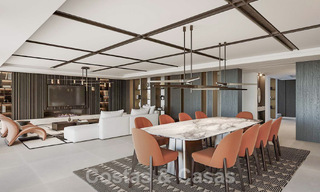 Parcela con proyecto para una innovadora villa de diseño en venta en primera línea de golf, en una zona residencial cerrada y segura en Nueva Andalucia, Marbella 62568 