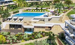 Apartamentos modernos nuevos en venta con vistas al mar y a un paso del campo de golf en Mijas, Costa del Sol 62575 