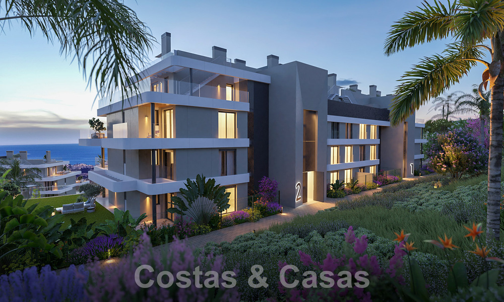 Apartamentos modernos nuevos en venta con vistas al mar y a un paso del campo de golf en Mijas, Costa del Sol 62581