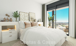 Apartamentos modernos nuevos en venta con vistas al mar y a un paso del campo de golf en Mijas, Costa del Sol 62585 