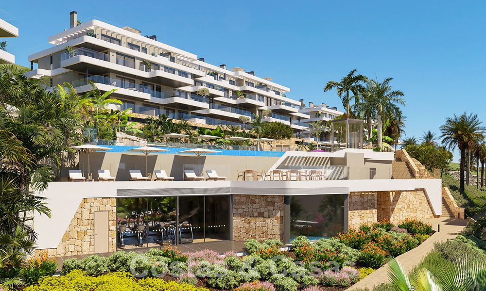 Apartamentos modernos nuevos en venta con vistas al mar y a un paso del campo de golf en Mijas, Costa del Sol 62588