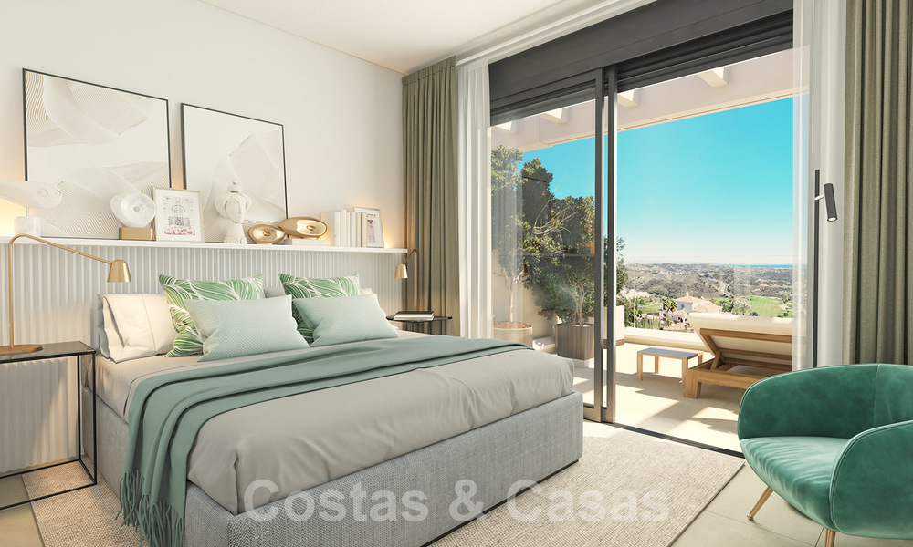 Apartamentos modernos nuevos en venta con vistas al mar y a un paso del campo de golf en Mijas, Costa del Sol 62591