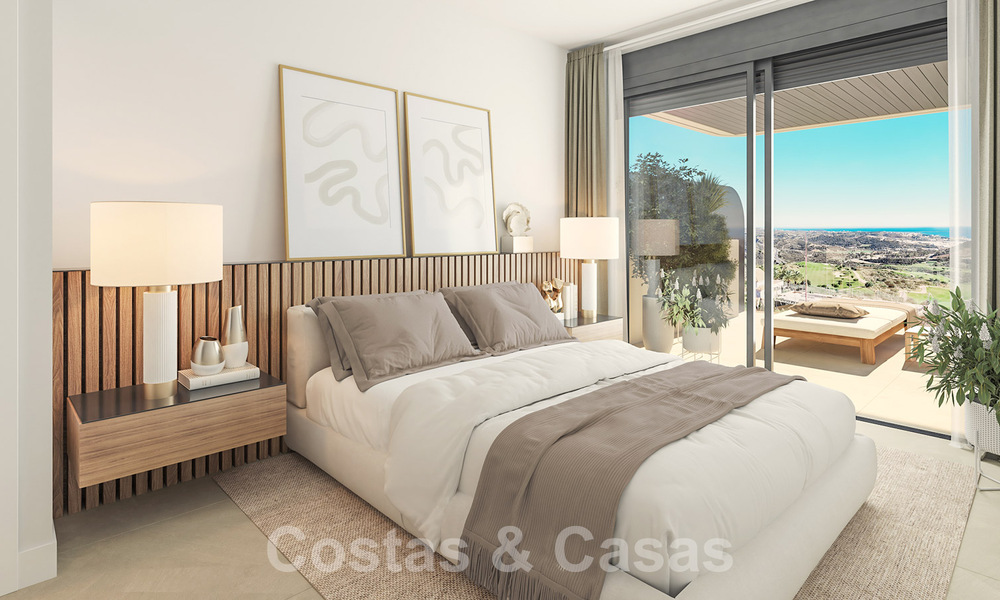 Apartamentos modernos nuevos en venta con vistas al mar y a un paso del campo de golf en Mijas, Costa del Sol 62592