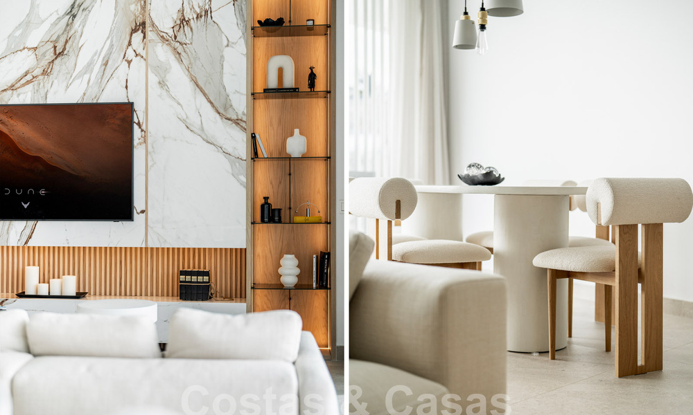 Sofisticado y moderno apartamento en venta con vistas al mar, golf y montaña en Benahavis – Marbella 63128