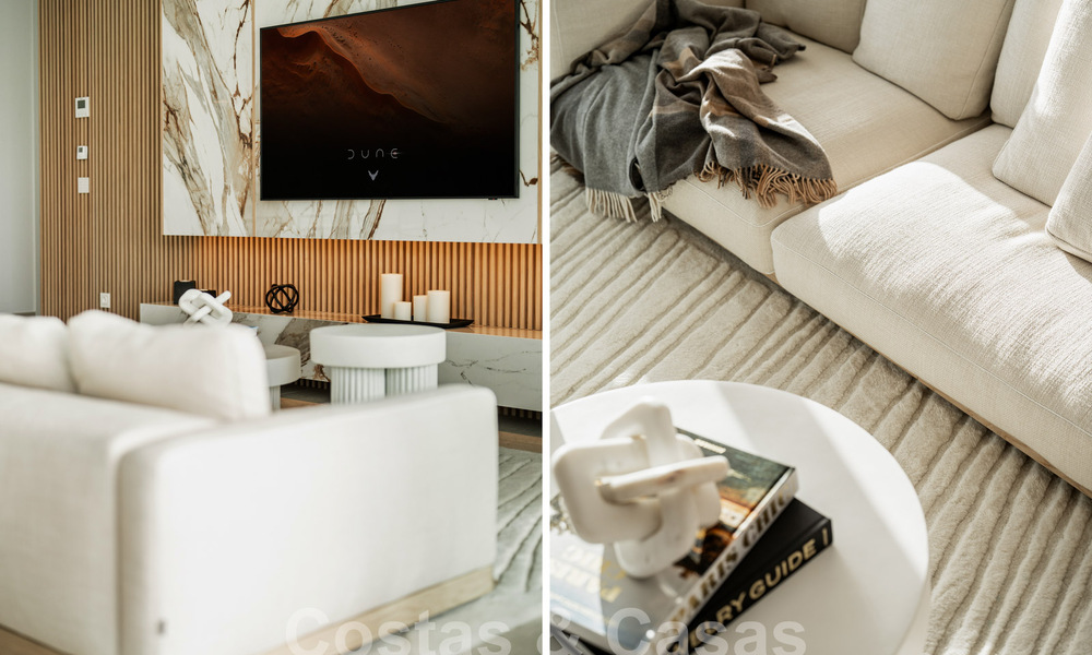 Sofisticado y moderno apartamento en venta con vistas al mar, golf y montaña en Benahavis – Marbella 63133