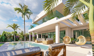Villa nueva moderna en venta a pocos pasos de la playa y de todos los servicios en San Pedro, Marbella 63561 