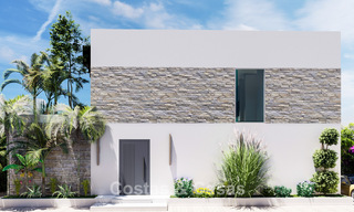 Villa nueva moderna en venta a pocos pasos de la playa y de todos los servicios en San Pedro, Marbella 63569 