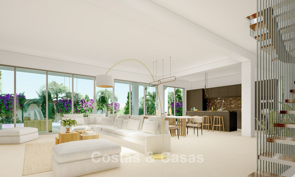 Villa nueva moderna en venta a pocos pasos de la playa y de todos los servicios en San Pedro, Marbella 63570
