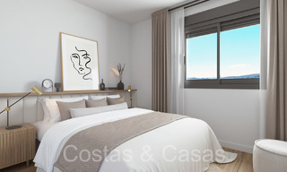 Apartamentos nuevos y contemporáneos con vistas panorámicas al mar en venta en complejo residencial cerrado cerca del centro de Estepona 63806 